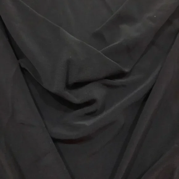 Vtg Y2K black stretch cowl neck top w/ braided arm - Kiwi brand - Picture 8 of 11